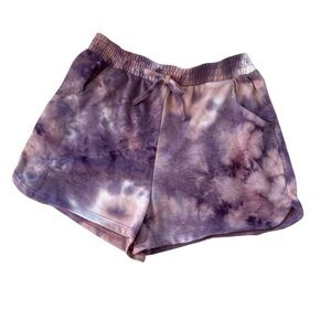 Social Academy Purple Tie Dye Shorts Youth Girls 16